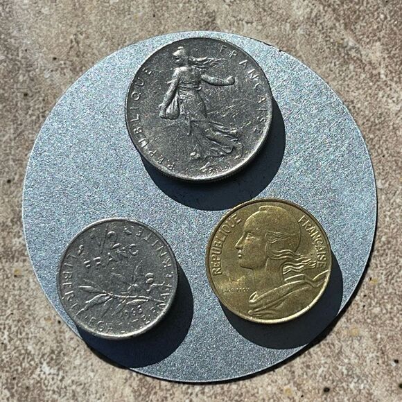 SET OF THREE FRENCH AUTHENTIC COIN MAGNETS (SET #2) - Picture 2 of 11